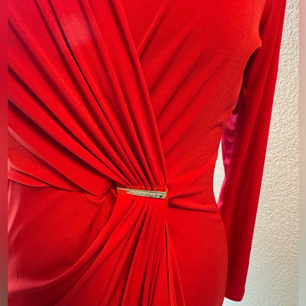 MICHAEL Michael Kors Bold Red Long Sleeve Dress - Picture 2 of 6
